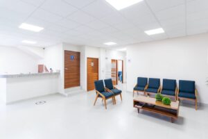 Waiting room In medical clinic renovation